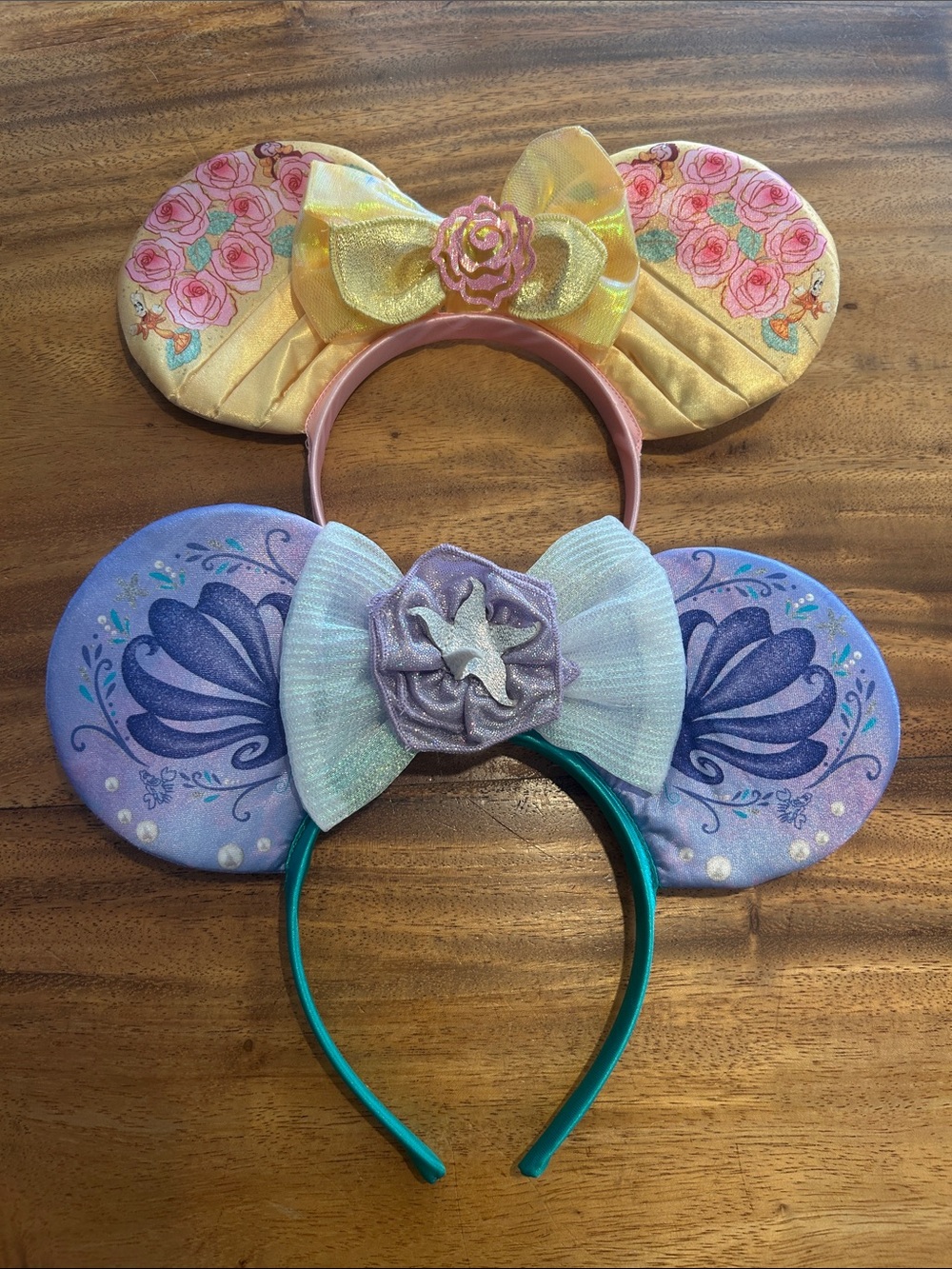 DISNEY PRINCESS Kids Floral and Mermaid Ear Headbands